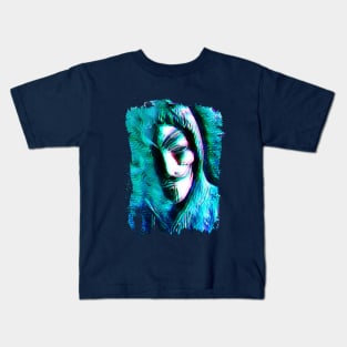 Hacker's face Kids T-Shirt